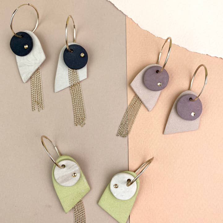Barrow PDX - Wholesale Dangle Earrings - Capsule Collection - Milena Earrings - Colorful Porcelain4