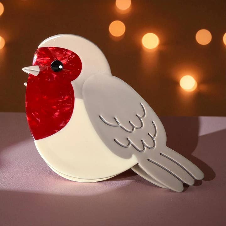 Christmas Robin Hair Claw / Clip for wholesale by FuchsiaPinks