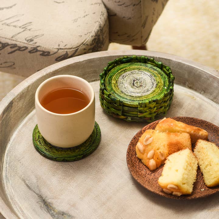 Mementa Home - Wholesale Coasters - Recycled Newspaper Coaster Sets (Assorted)1