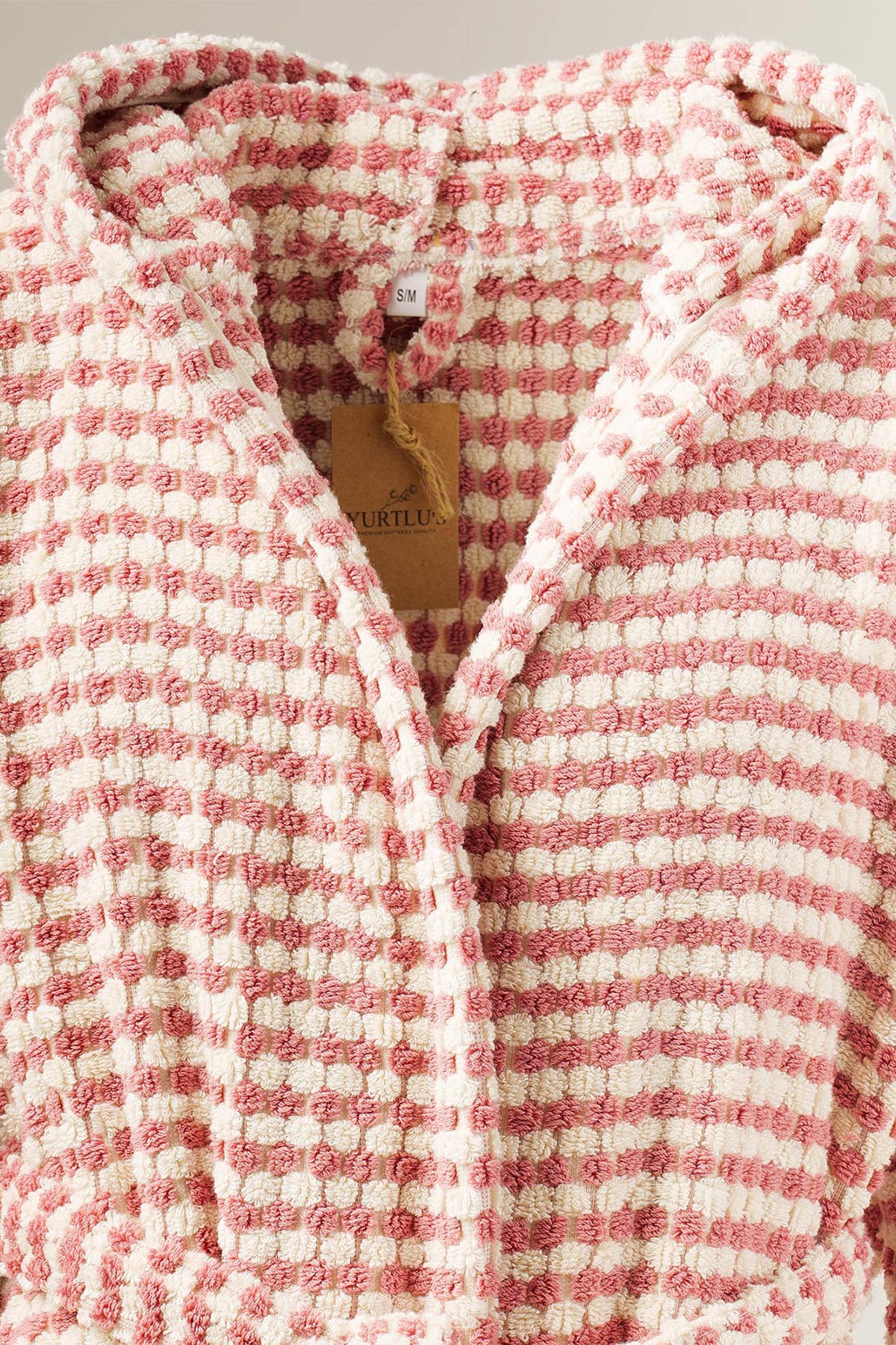 YURTLUS - Wholesale Robe - Women's - Unique 100% Cotton Pockets Bathrobe, Bubble Handwoven Robe7