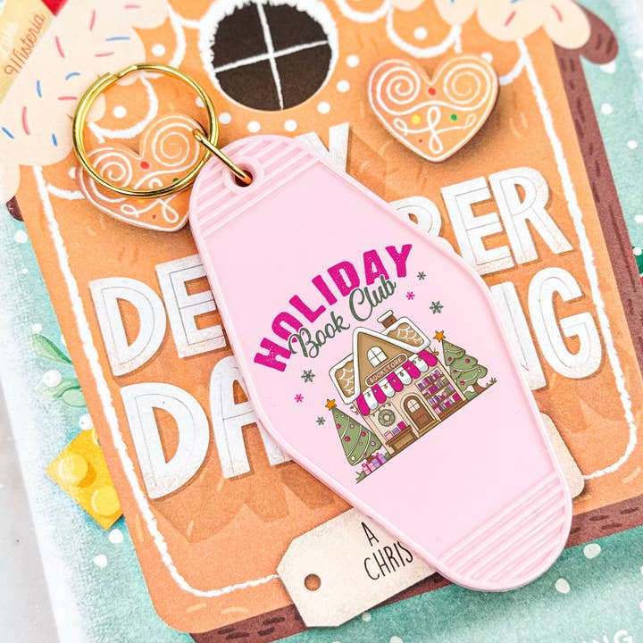 Holiday Book Club Motel Keychain for wholesale by The Swoon Room