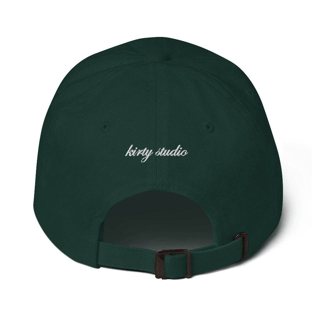 Kirty Studio - Wholesale Baseball Cap - Unisex - 'Dirty Martini Club' Dad Hat - Hunter Green1