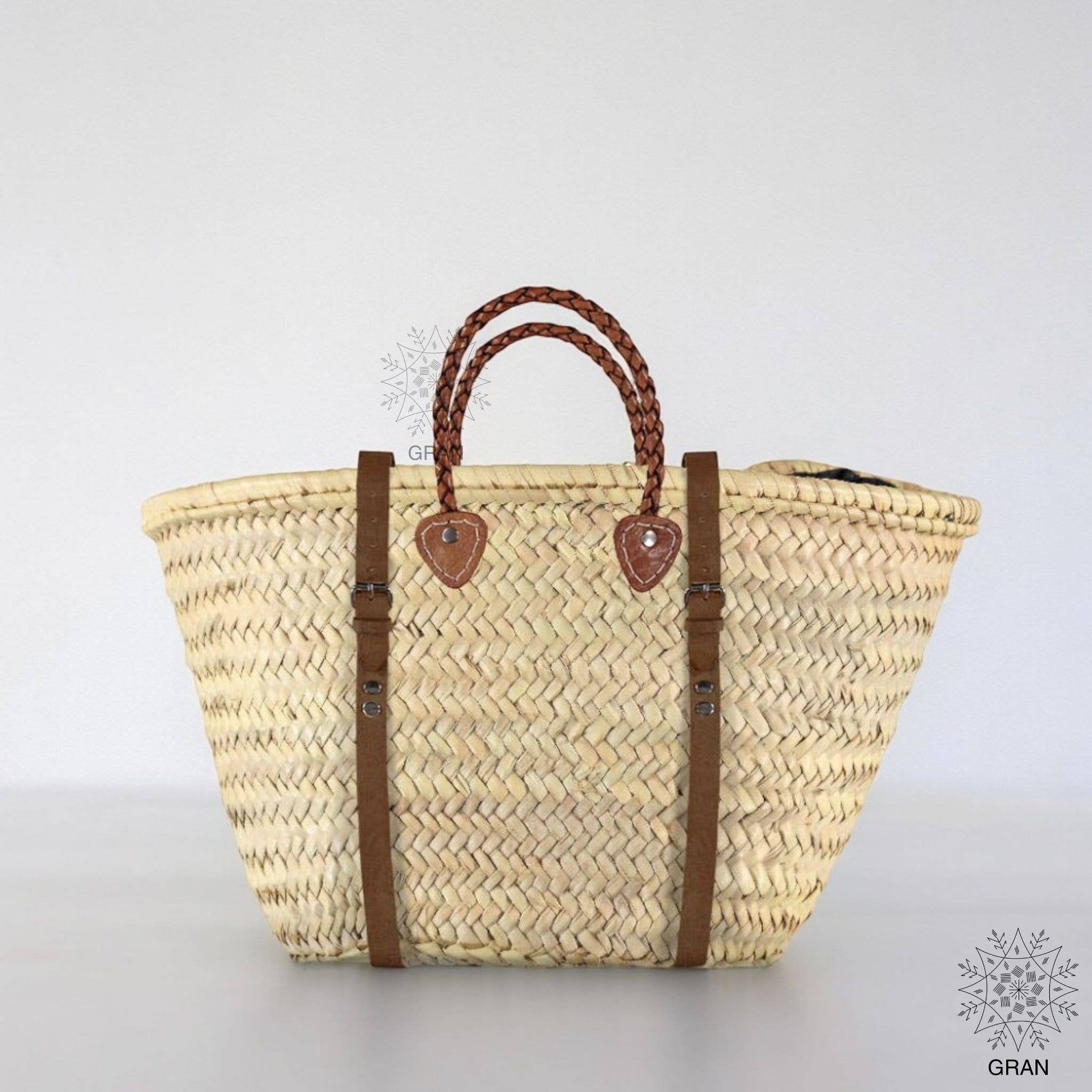 Gran Wholesale - Wholesale Beach Bag - Straw Tote Backpack, Basket Shopping Bag, Leather Straps.0