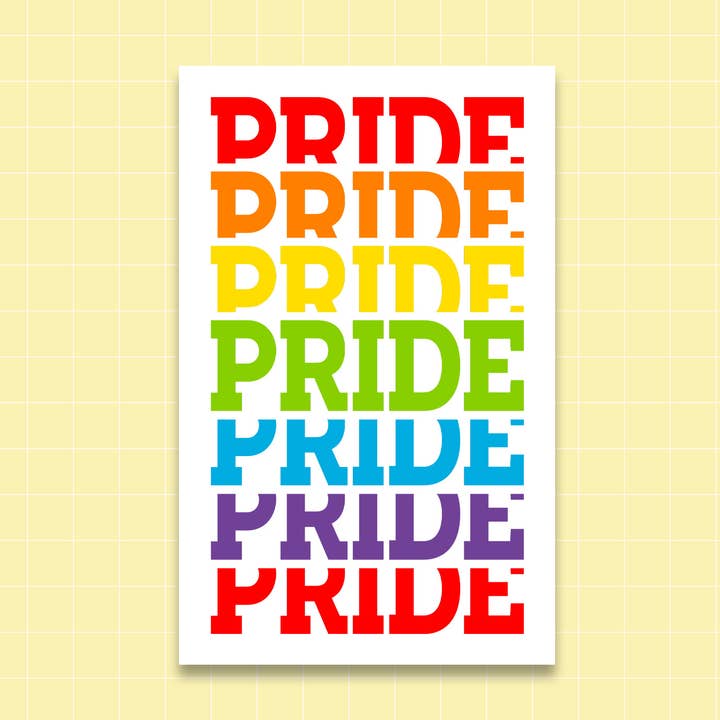 Pride regnbuestak klistermærke for engroshandel hos Prickly Cactus Collage