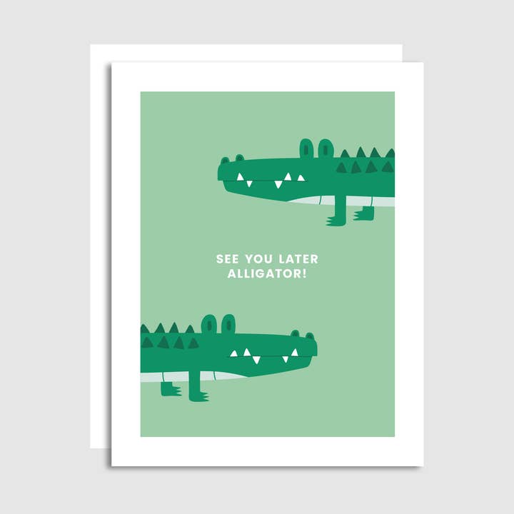 See ya later, Alligator Card for wholesale by Wildly Supply Co.