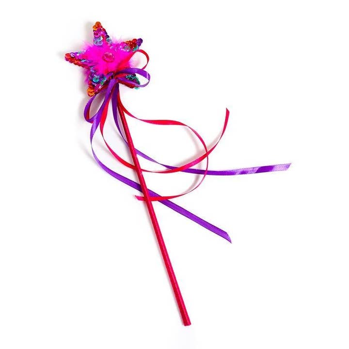 Lets dress up - Wholesale Toy wand – Kids - Fluffy Star Wand x 6