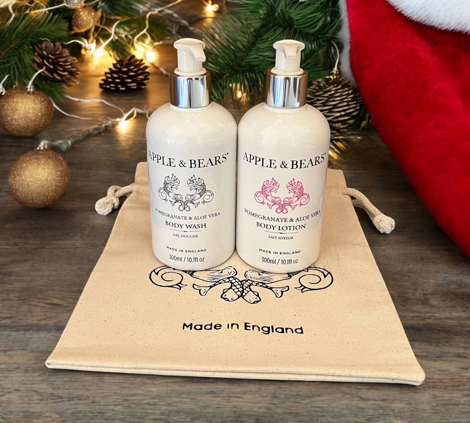 APPLE & BEARS - Vente Set de bain et corps - Coffret cadeau luxe grenade et aloe vera10