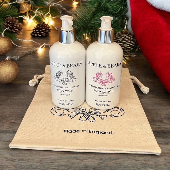 APPLE & BEARS - Vente Set de bain et corps - Coffret cadeau luxe grenade et aloe vera10