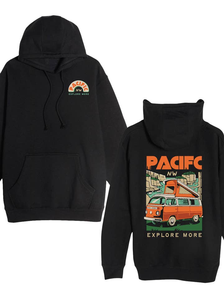 The Flattery Hoodie Black for wholesale by Northwest Vibes Supply Co.