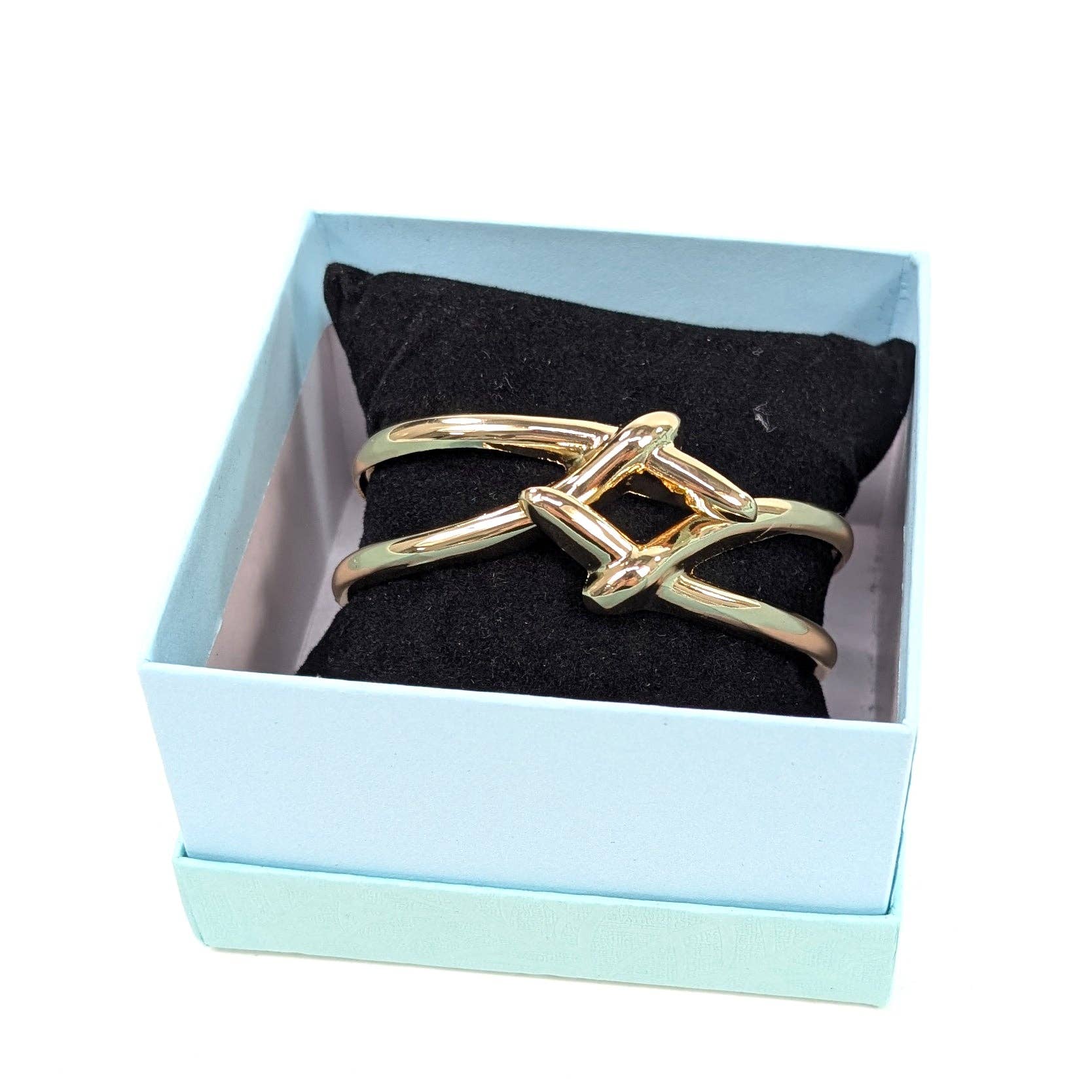 Black Ginger – wholesale Cuff bracelet – Hashtag Bangle (in Gift Box) - Gold0