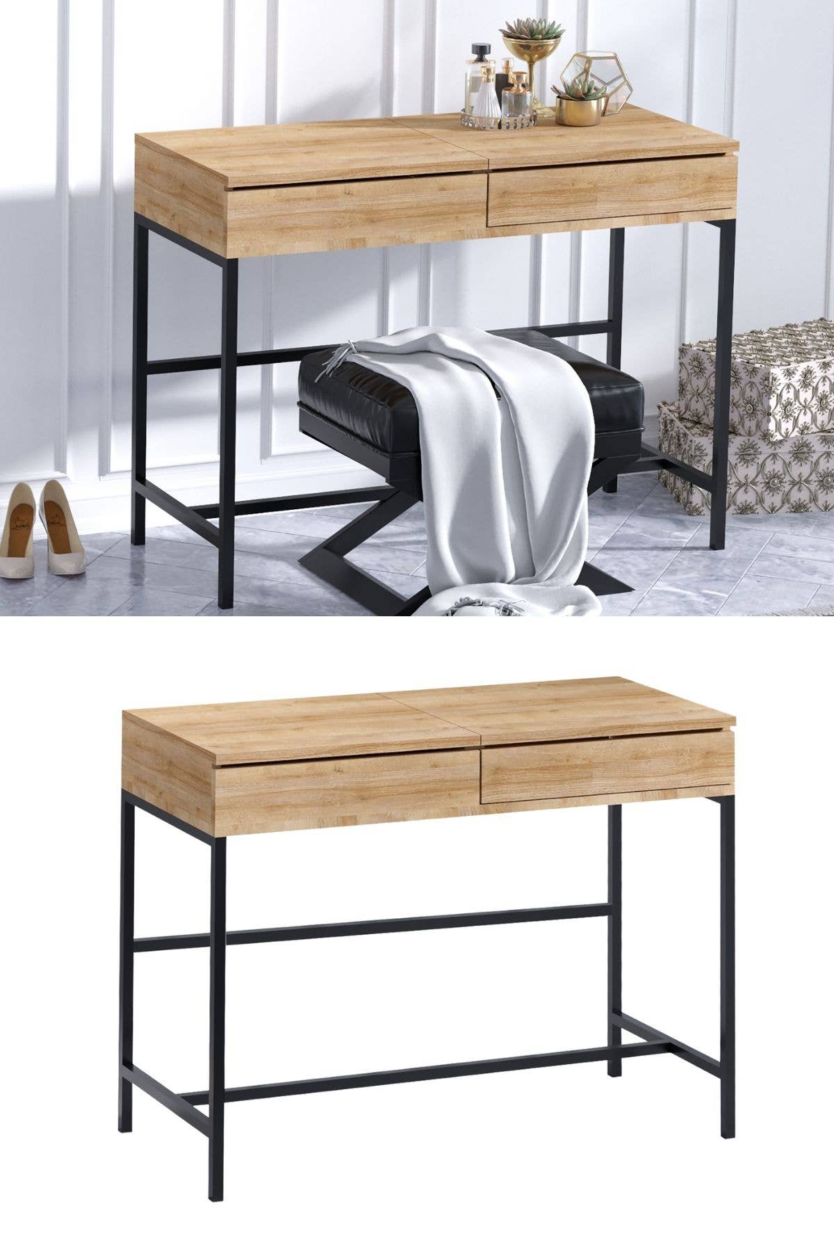 Flerfärgad Decormet Linda sminkbord i Safir ek för wholesale på Faire1