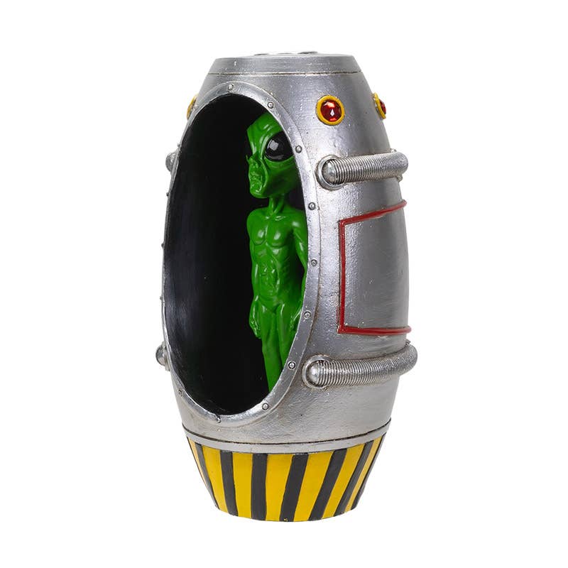 Pacific Trading - Wholesale Incense Holder - Alien UFO Space Capsule Backflow Burner C/182