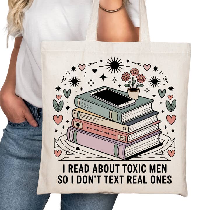 Ich habe über die "Toxic Men Bookish Tote Bag" gelesen – Lese-Tasche für Buchliebhaber – Buchleser-Tasche - Romance Reader Tote - Buchladen-Merchandise. für den Großhandel von Epic Life  - Designed