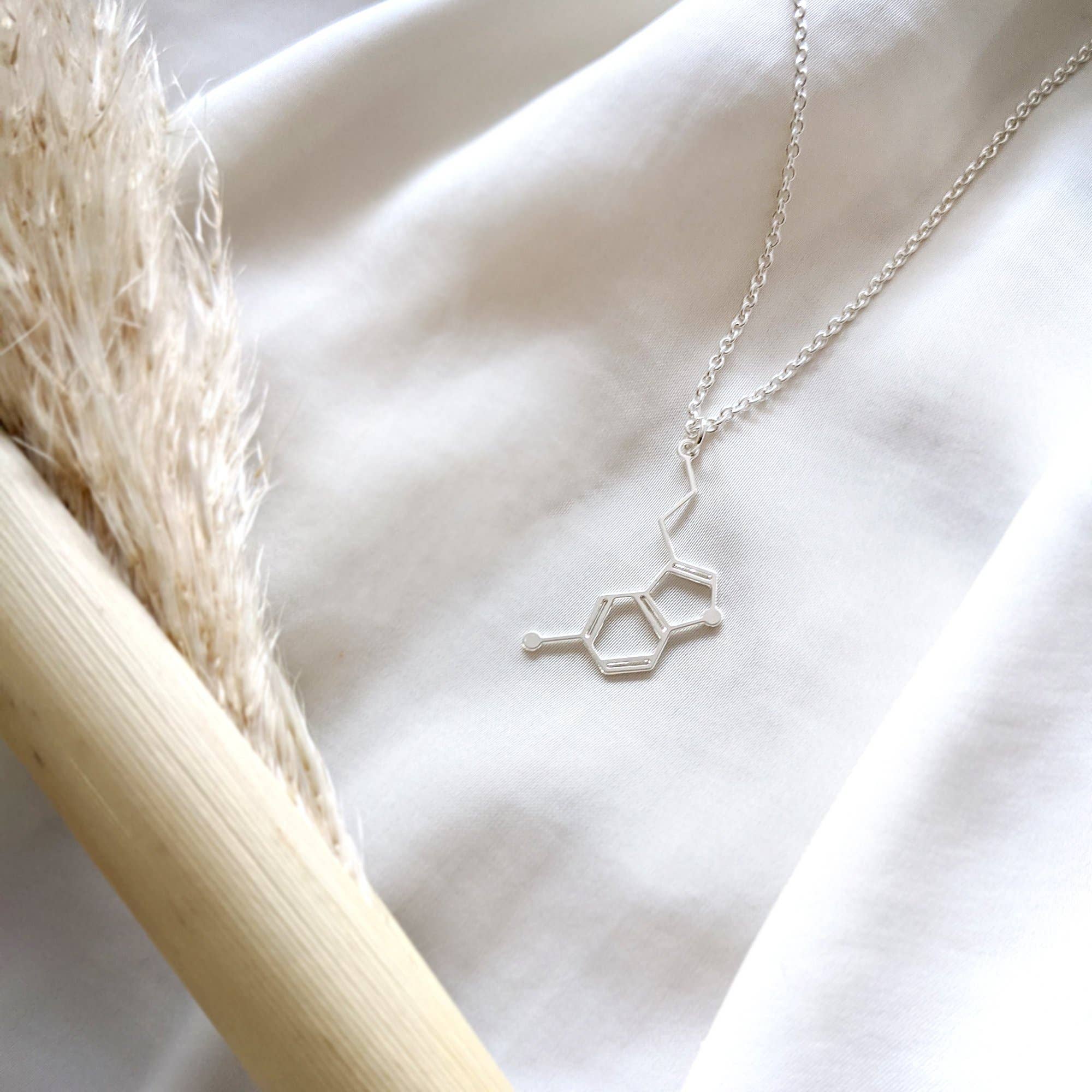 Shany Design Studio - Wholesale Pendant/Charm Necklace - Serotonin Molecule Necklace Gold / Silver3