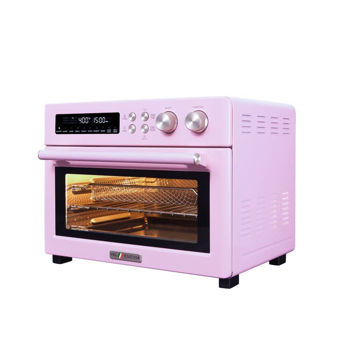 VAL CUCINA - Wholesale Kitchen Appliance - VAL CUCINA 10-in-1 Air Fryer Toaster Oven- Classic Pink2