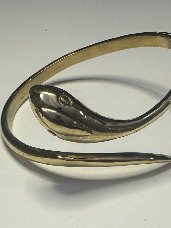 Brass Serpent Wrap Cuff Bracelet for wholesale by The Curator