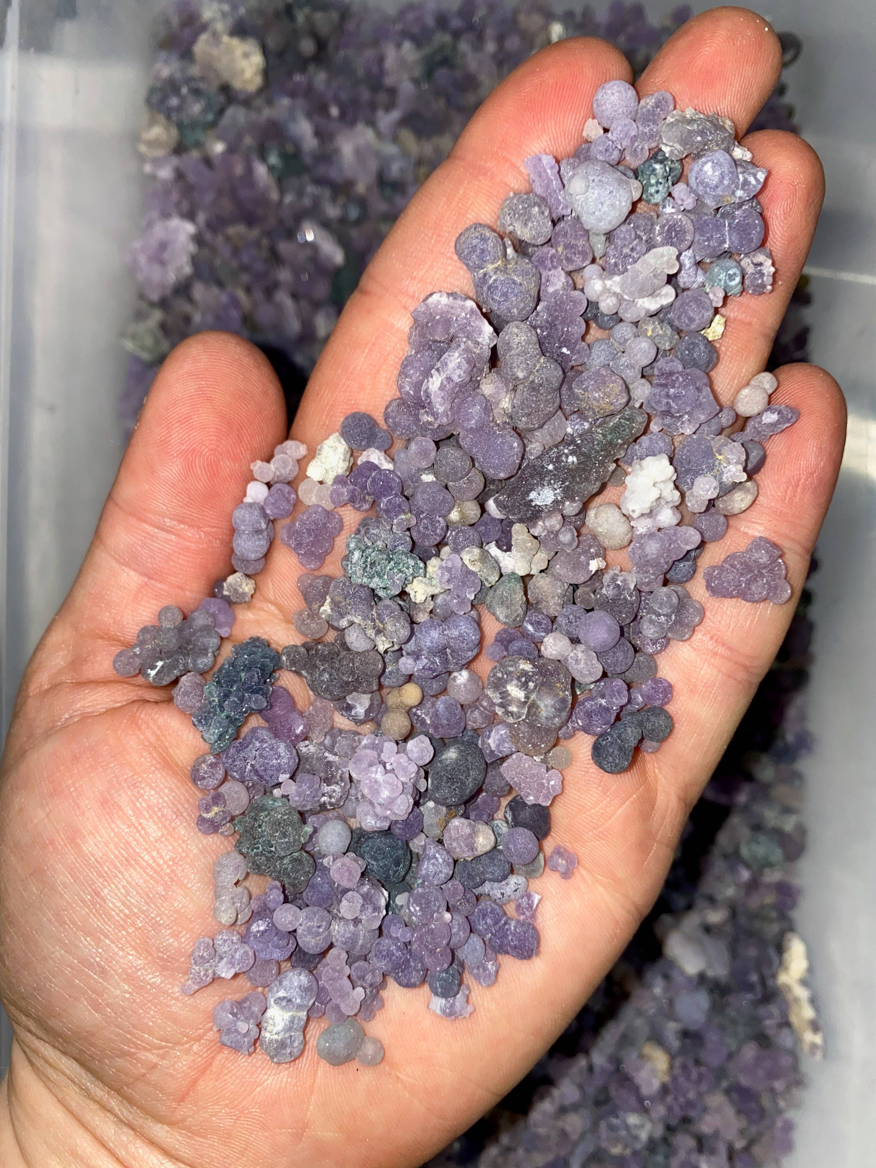 New Moon Beginnings - Wholesale Spiritual Stone/Crystal - Bulk Natural Grape Agate Raw Chips (1 lb. Bag), Botryoidal