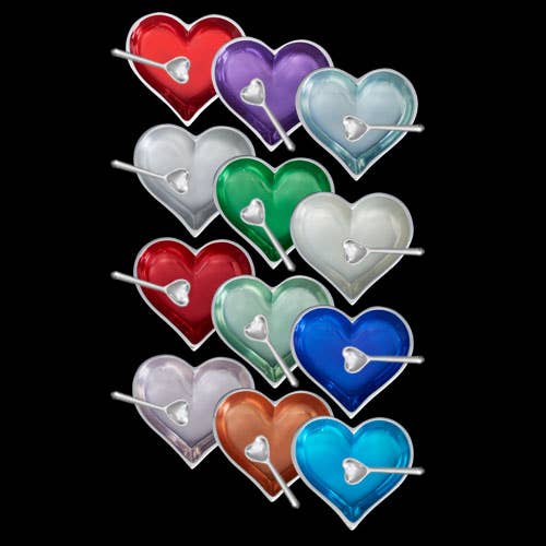 Inspired Generations - Venta al por mayor Artículo decorativo de mesa - Corazón de piedra natal verde esmeralda de mayo con cuchara de corazón4