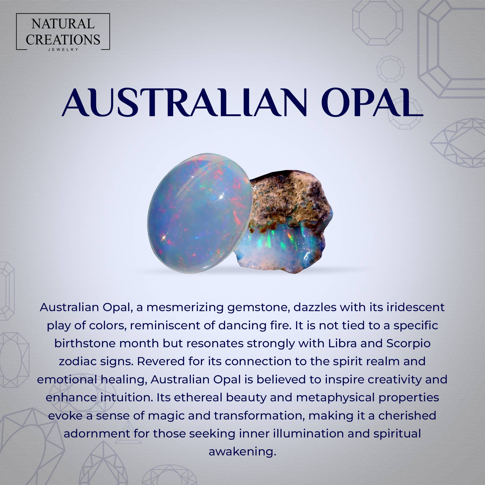 Nature Crafts - Wholesale Ring met een steen/solitaire ring - Stapelbare ringen van natuurlijk Australisch opaal in zilver, bezel-set6