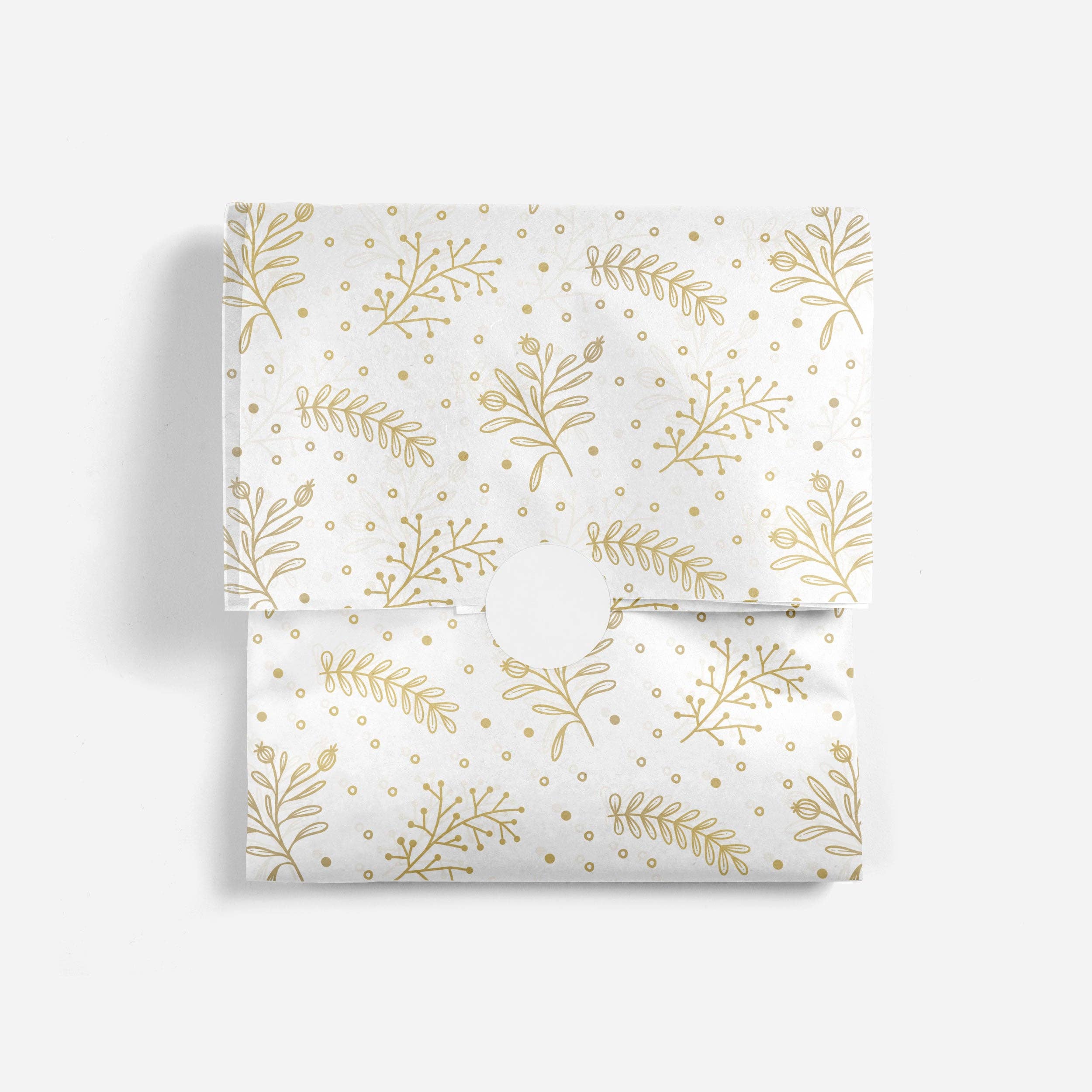 Papergem - Vente Papiers de soie - Papier de soie « Golden Winter Florals »1