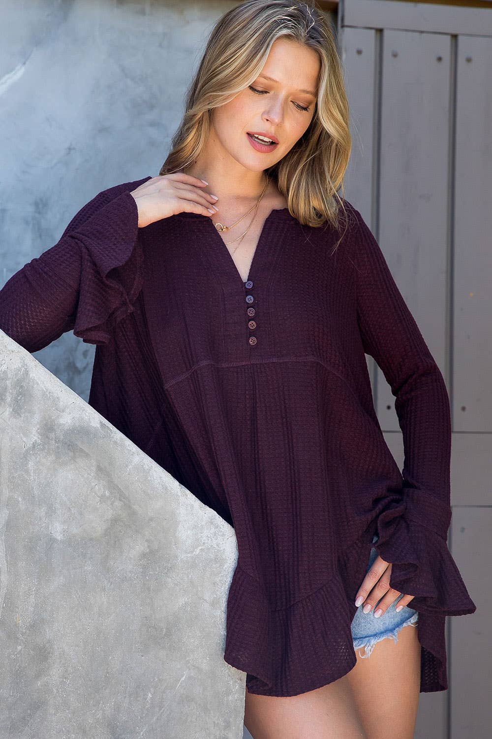 Sweet Lovely by Jen - Wholesale Tunic - Women's - SW275 - Waffle Knit Flare Top10