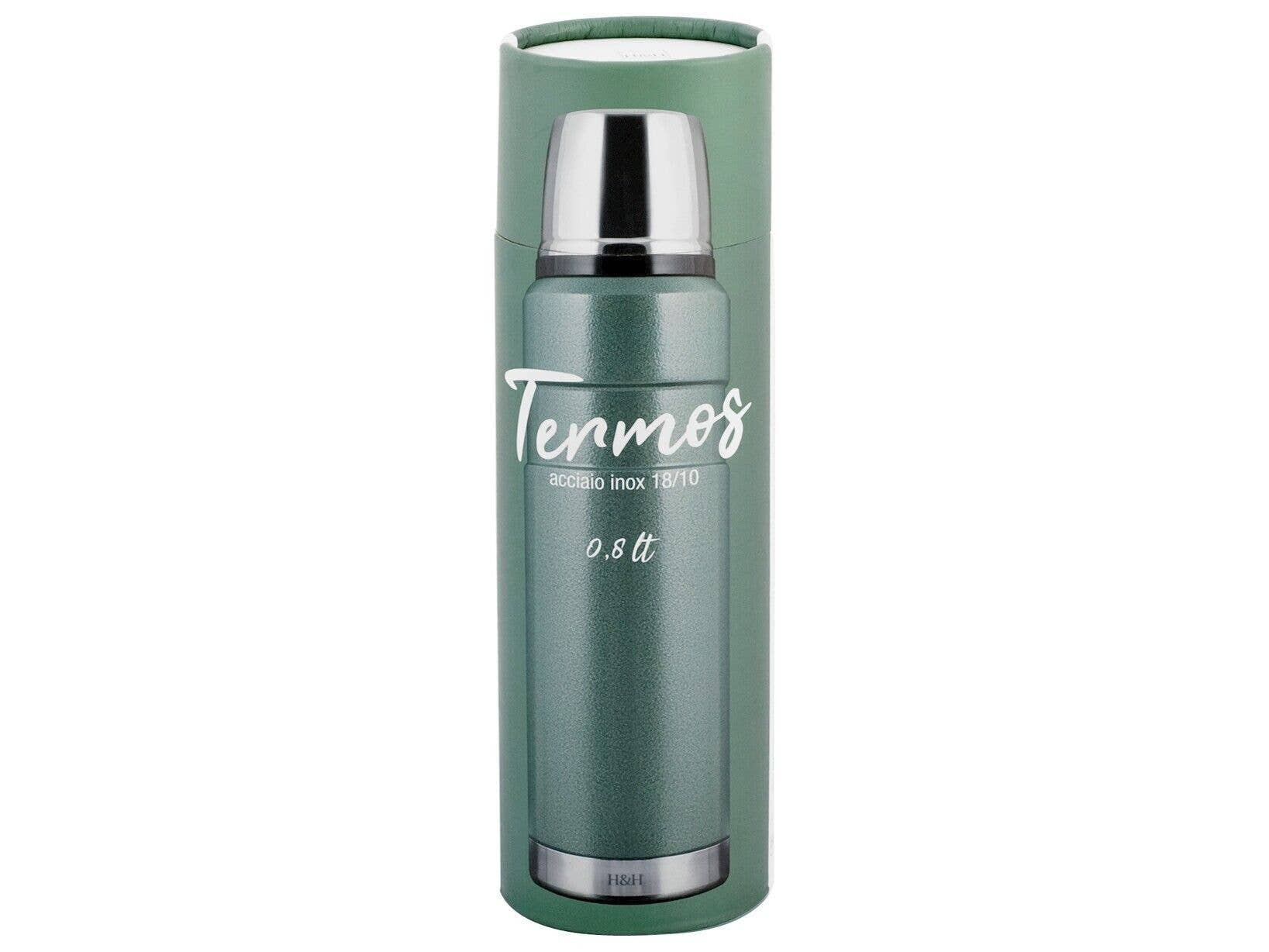 H&H - Wholesale Flask - 18/10 Stainless Steel Thermos Green 0.8 Lt2