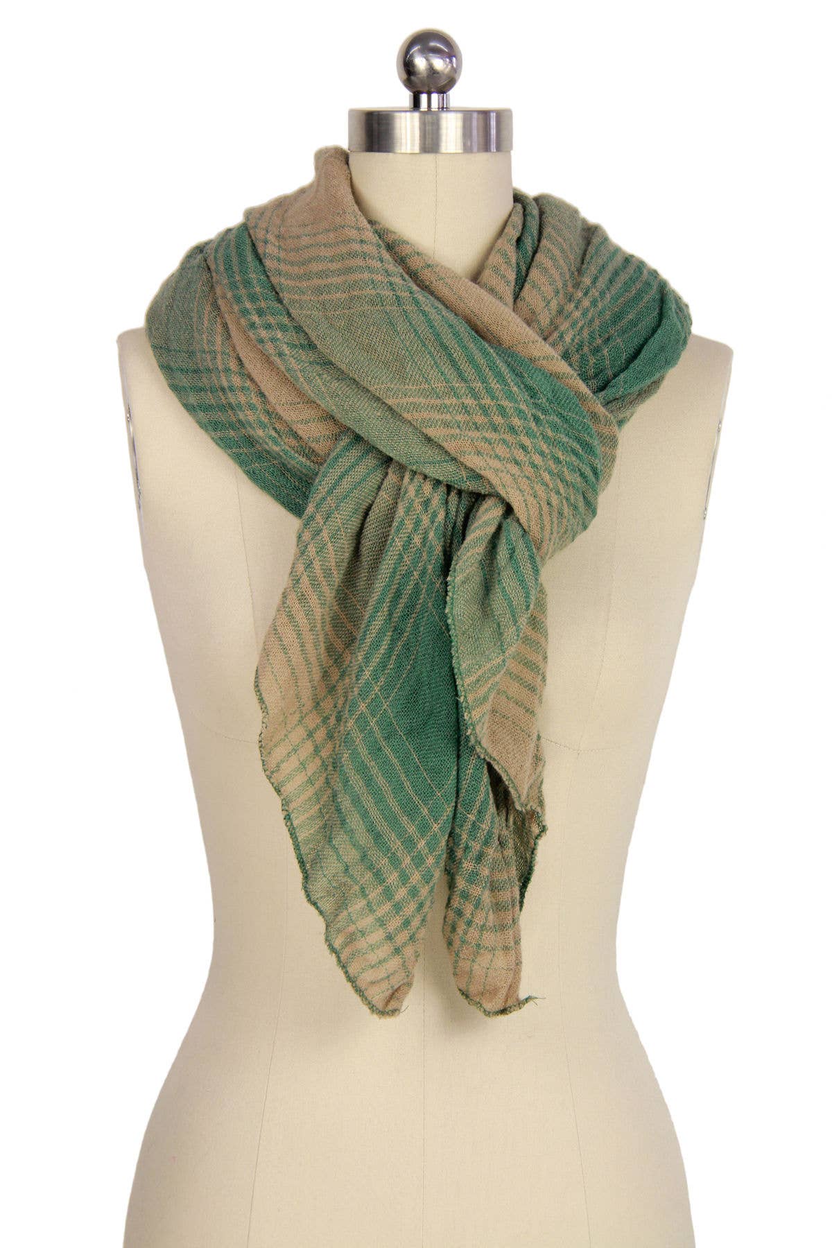 Veroma Gifts - Wholesale Scarf - Women's - Two Toned Faded Plaid Scarf11