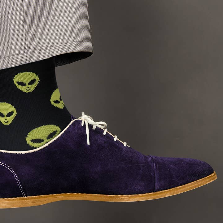 Real Sic – wholesale Strumpor - Unisex – Casual Designer djur strumpor - Alien - för Män och kvinnor1