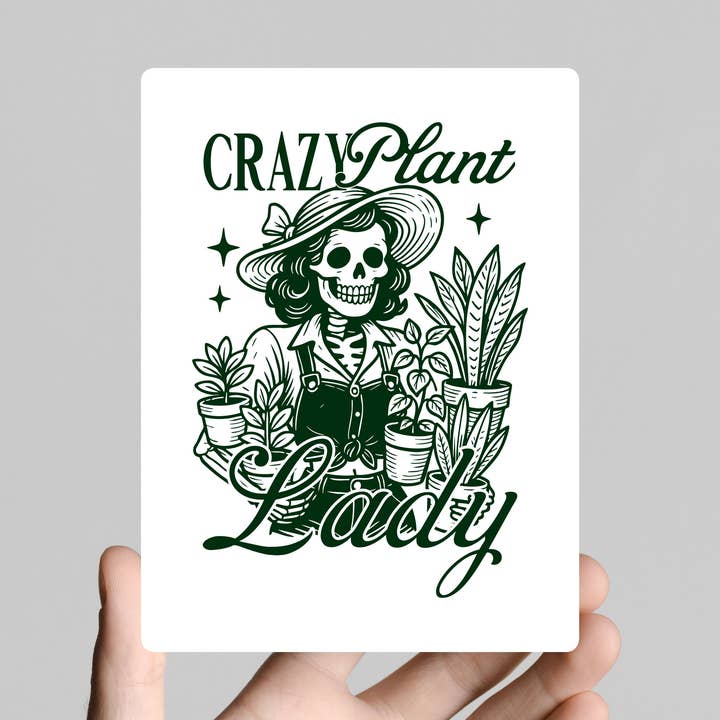 Crazy Plant Lady Funny Print Wall Artwork for wholesale by Sassper Goods