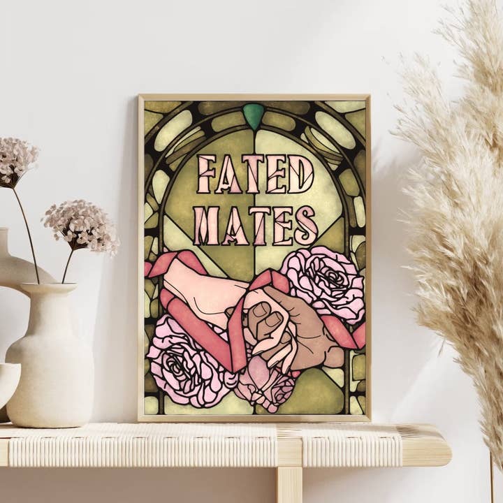 Well Read Babes – wholesale Art print – Book Tropes Fated Mates - Bookish Wall Art Print Bookshelf3