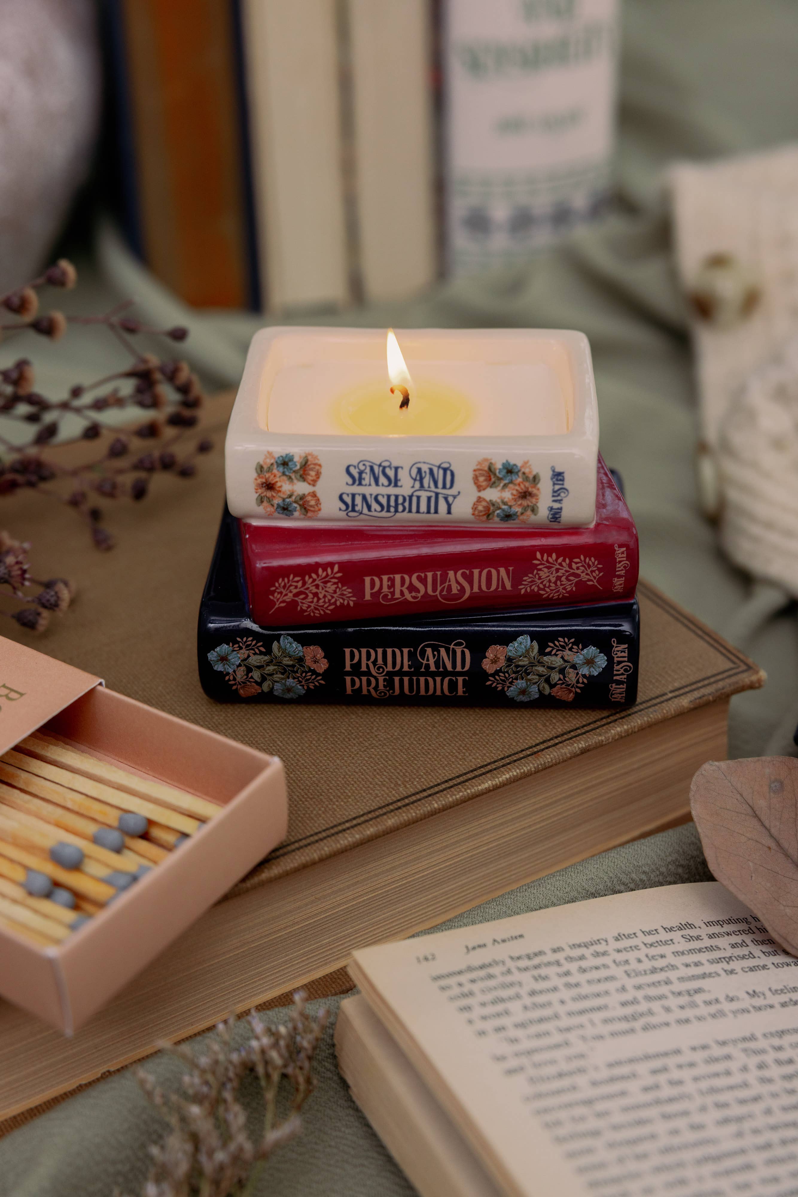 Steel Mill and Co. - Wholesale Novelty Candle - Bookstack Candle, Jane Austen1
