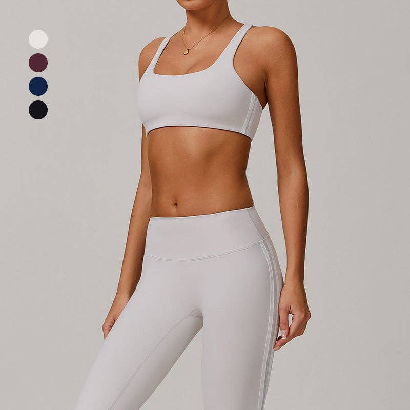 WONDERXFANS - Venta al por mayor Sujetador deportivo - Mujer - Sujetador de yoga sin mangas con contraste de color.9