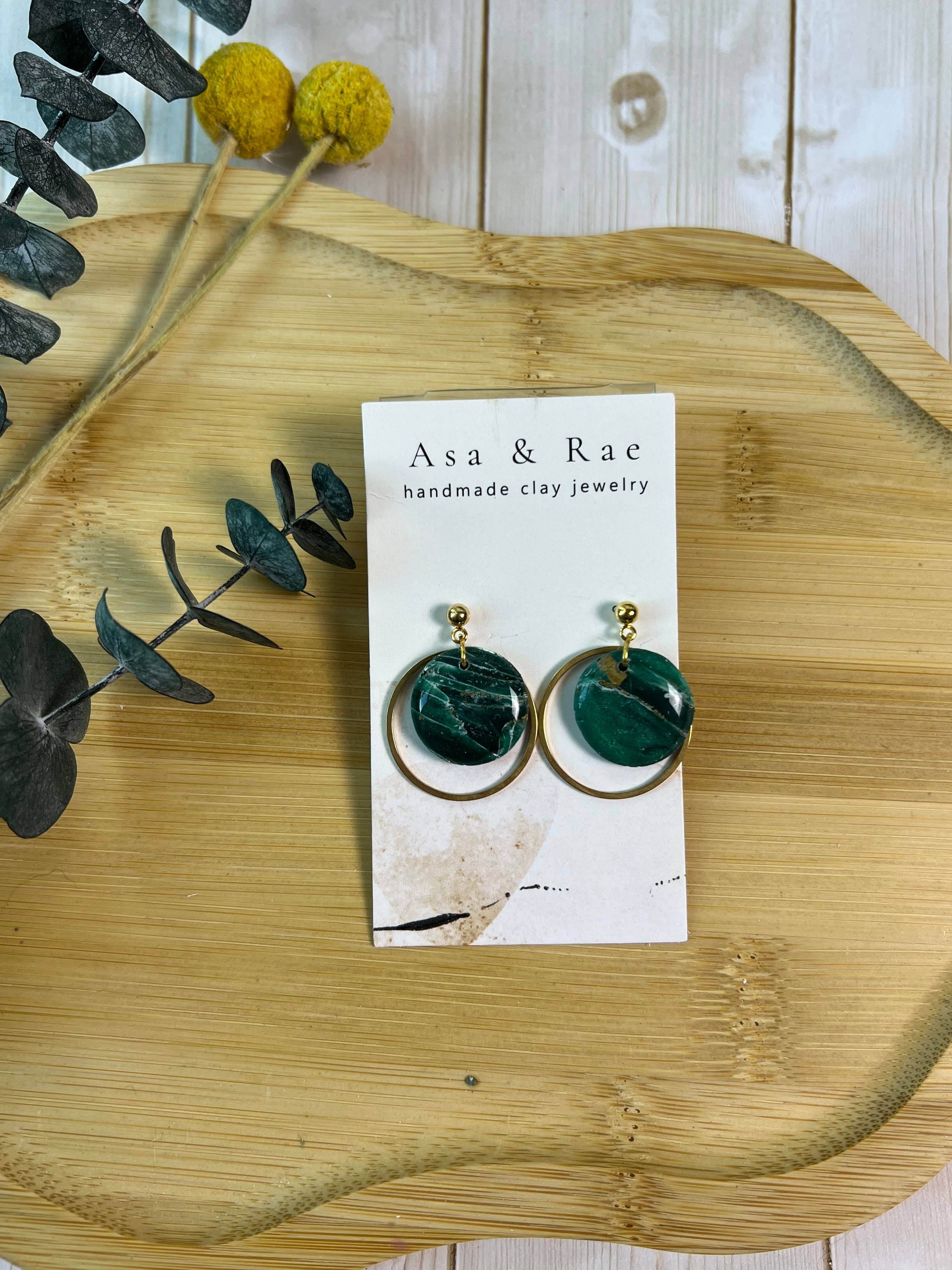 Asa&Rae - Wholesale Dangle Earrings - Gold Ring Circle Dangle2