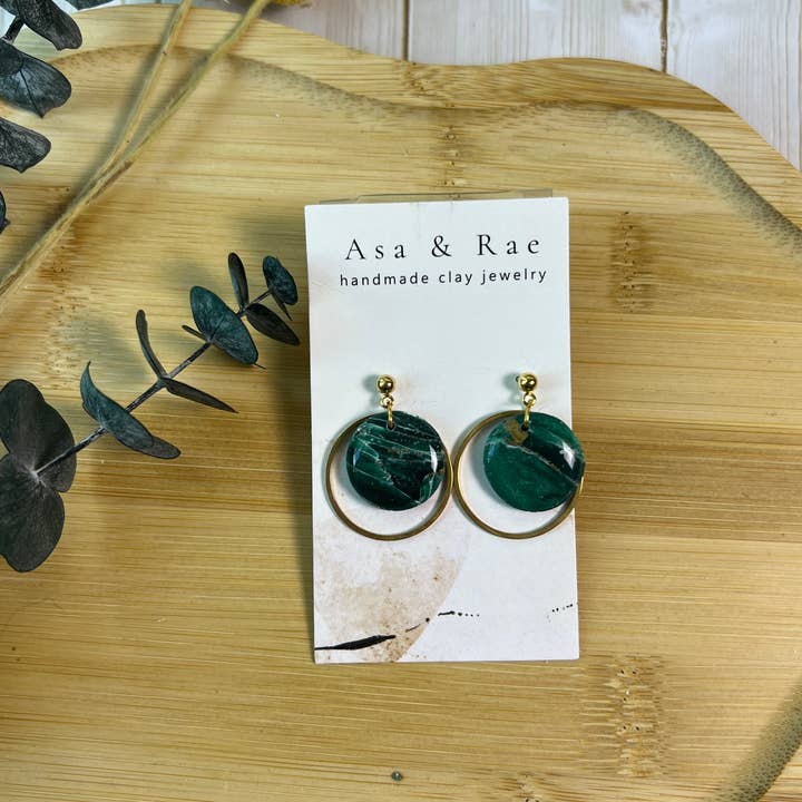 Asa&Rae - Wholesale Dangle Earrings - Gold Ring Circle Dangle2