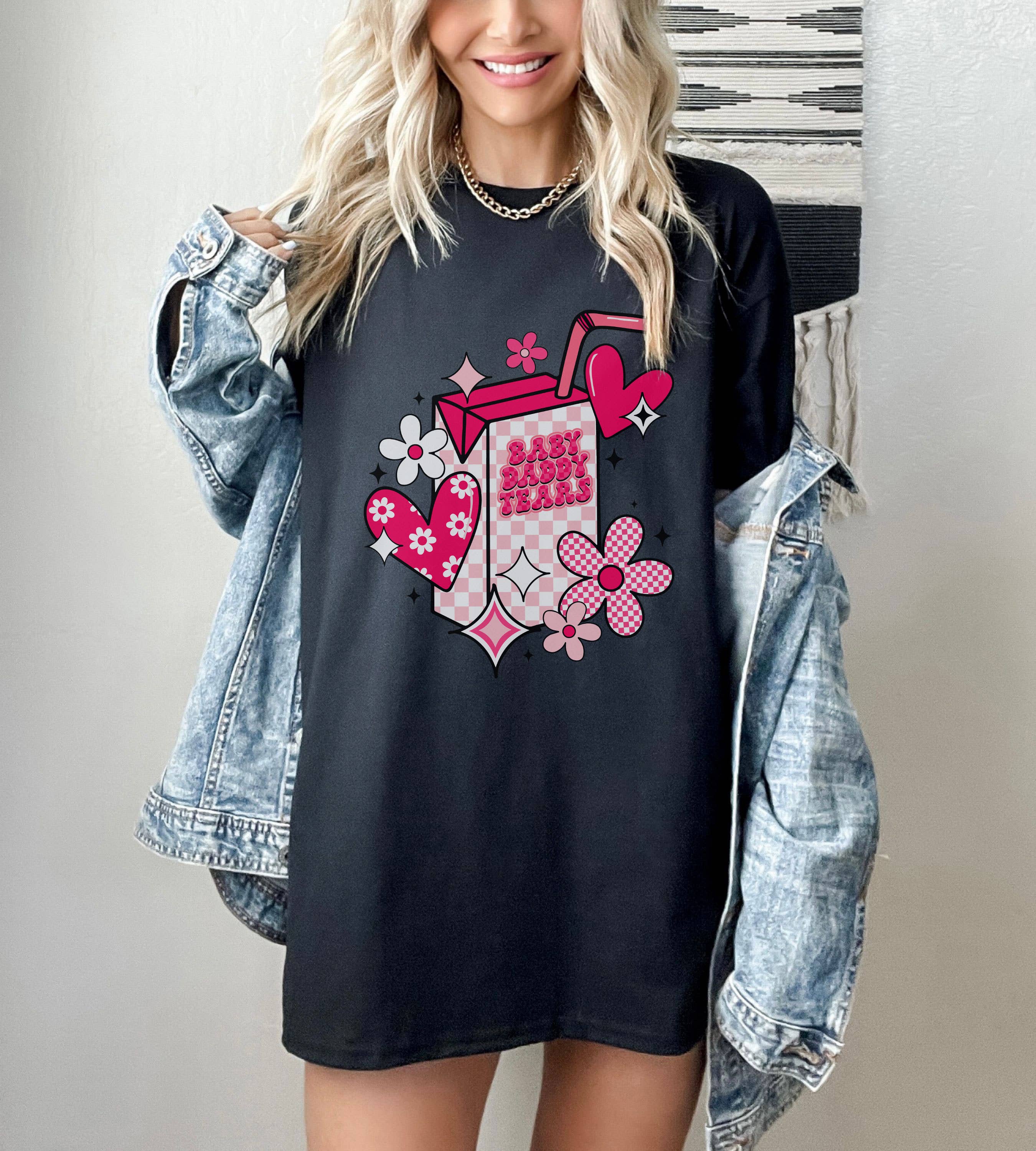 SONDO DESIGN LTD – wholesale Tunic – Women’s – Baby Daddy Tears Valentine Shirt, Valentines Tears Juice Box5
