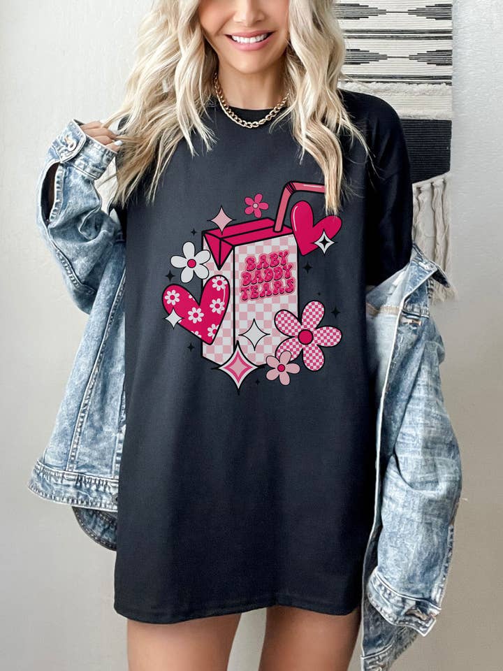 SONDO DESIGN LTD – wholesale Tunic – Women’s – Baby Daddy Tears Valentine Shirt, Valentines Tears Juice Box5
