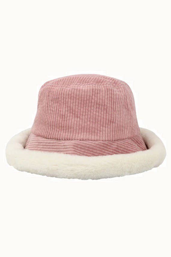 Olive & Pique - Wholesale Bucket Hat - Women's - Sherpa Lined Ribbed Bucket Hat1