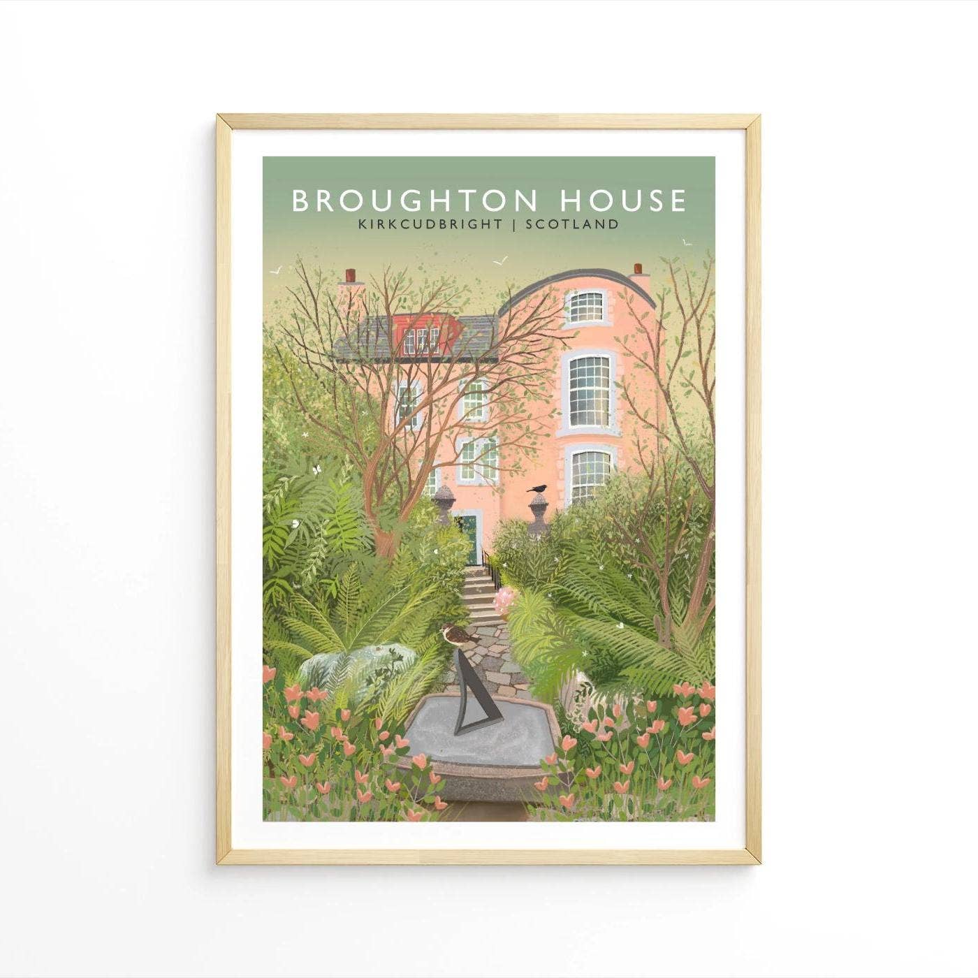 Galloway Arts - Wholesale Art Print - Broughton House, Kirkcudbright Art Print: Dumfries & Galloway Travel Poster1