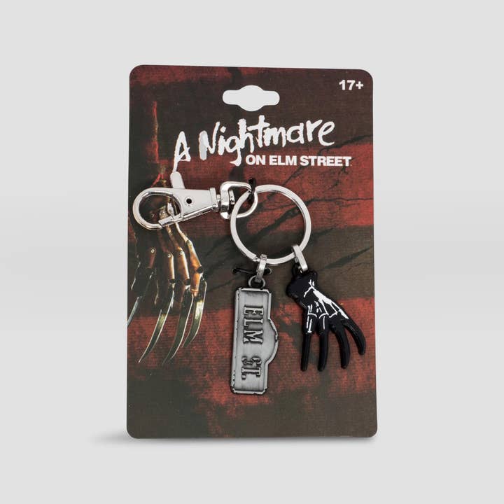 Collector's Outpost - Wholesale Keychain - Unisex - Freddy Krueger Enamel Keychain with Glove & Sign2