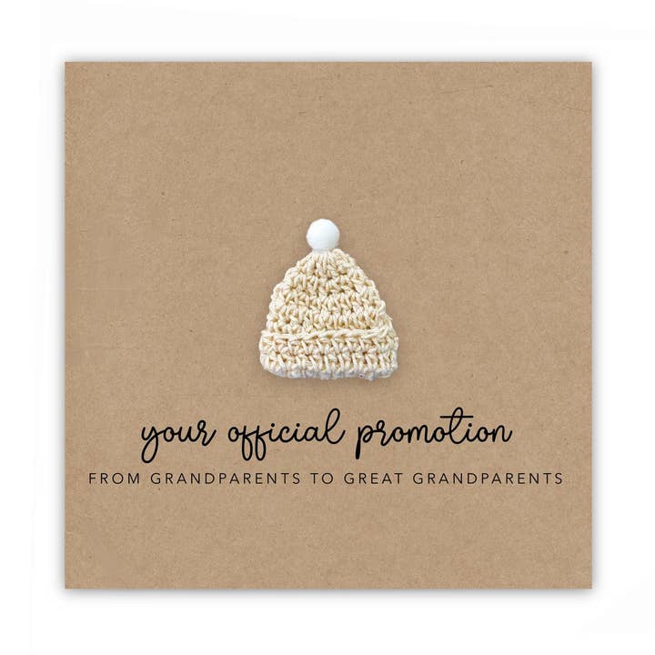 Pregnancy Announcement Card, Your Official Promotion Notice for wholesale by Fifi's Handcrafted