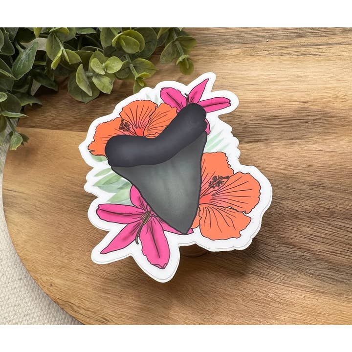 Shark Tooth Waterproof Sticker for wholesale by Crafted by Chris Co.