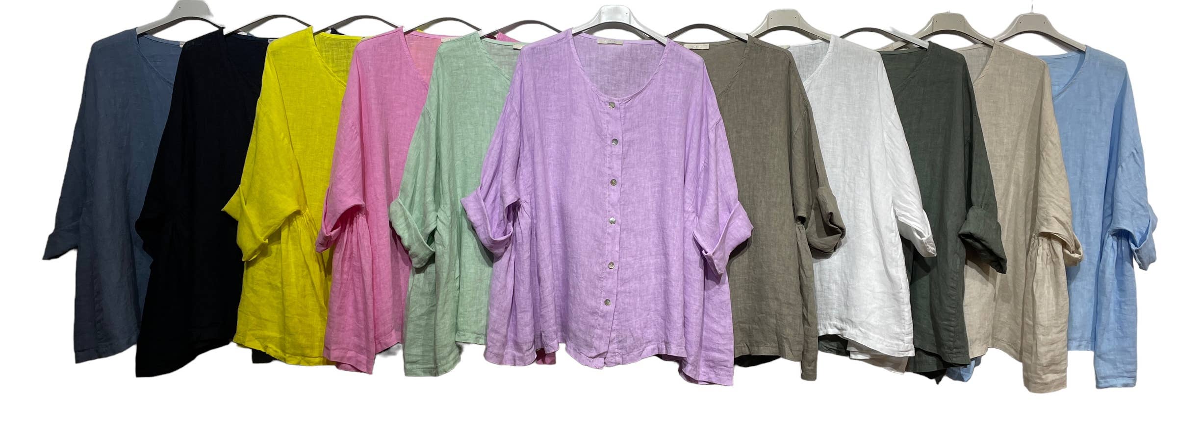 LINEN & COTTON HOUSE – Großhandel Hemd mit Button-down-Kragen – Damen – 61911 Bluse aus Leinen und Baumwolle – Einheitsgröße9