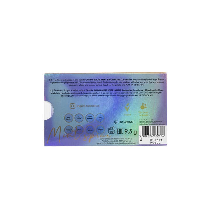 SDI-PARIS - Wholesale Eyeshadow Palette - Vegan Eyeshadow Palette 8 Shades - Mint - 95gr5