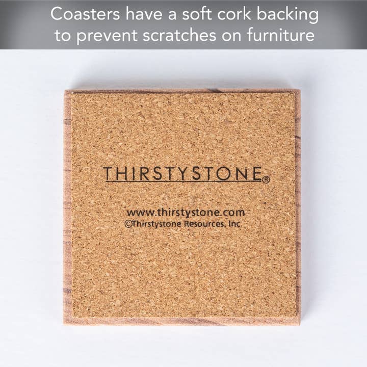 CounterArt/Highland Home/Thirstystone/CoasterStone - Wholesale Coasters - Thirstystone Natural Sandstone Coaster 4 Pack