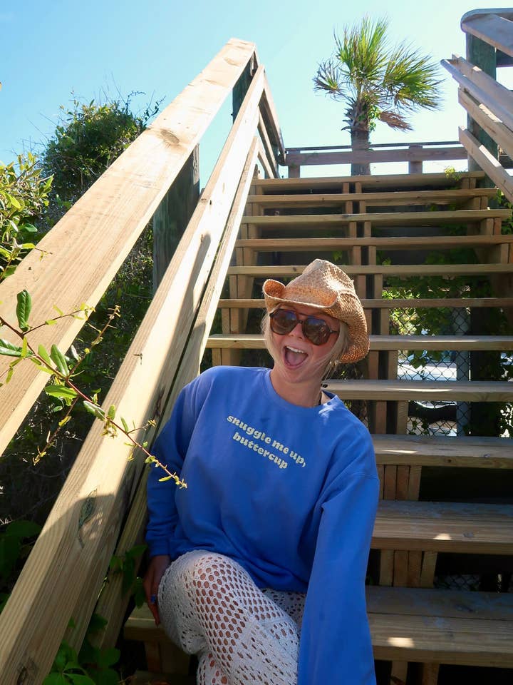 MoSmiles LLC - Wholesale Sweatshirt - Women's - Snuggle Me Up Buttercup Comfort Colors Crewneck3