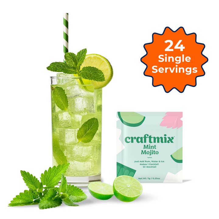 Mint Mojito Cocktail Mixer - Single Packets / Caddy Refills for wholesale by Craftmix