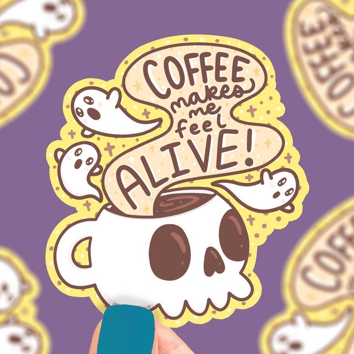 Autocolante Vinil do Café Faz Sinta-se Alive Holiday por atacado de Turtle's Soup