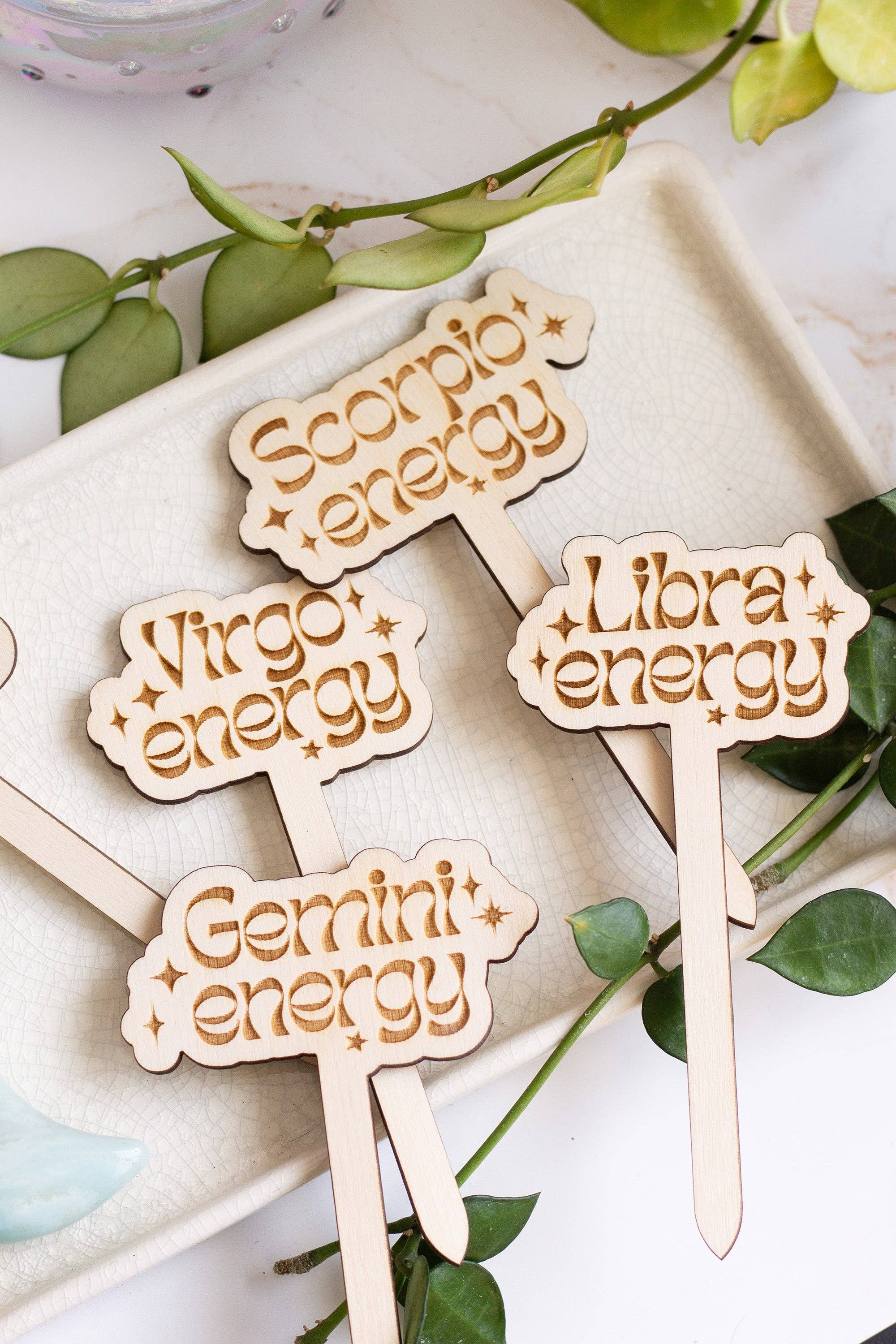 The Print Pantry - Wholesale Garden/Lawn Stake - Astrological Sign Wooden Plant Markers7