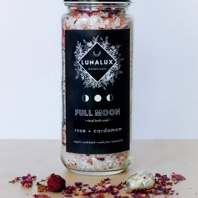Lunalux Botanicals - Wholesale Bath Soak/Milk - FULL MOON // Rose + Cardamom Bath Soak
