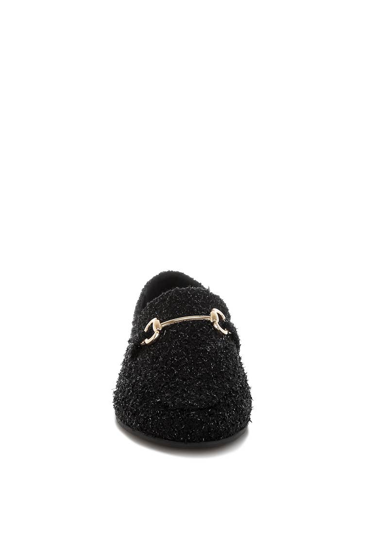 Black Danbury Horsebit Detail Shiny Loafers for wholesale on Faire3